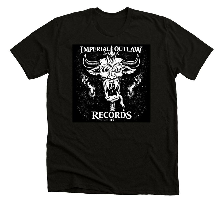 IMPERIAL OUTLAW RECORDS Logo T-Shirt, a Solid Black Blend Premium Unisex Tee