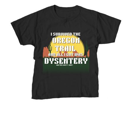 Limited Edition *TRAIL TO OREGON* Shirt, a Black Youth Unisex Tee