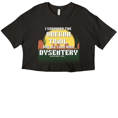 Limited Edition *TRAIL TO OREGON* Shirt, a Black Women?s Cropped Cotton Tee
