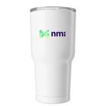 Designed to Empower Tumbler, a White Insulated Tumbler (back-view)