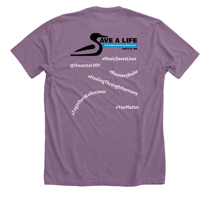 3rd Annual Battle of the Bands Tee, a Heather Purple Premium Unisex Tee (back-view)