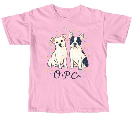 O + P Co. Logo Front Design Comfort Colors, a Blossom Comfort Colors Unisex Tee