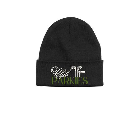 Club Parkies Hats, a Black Printed Base Camp Beanie