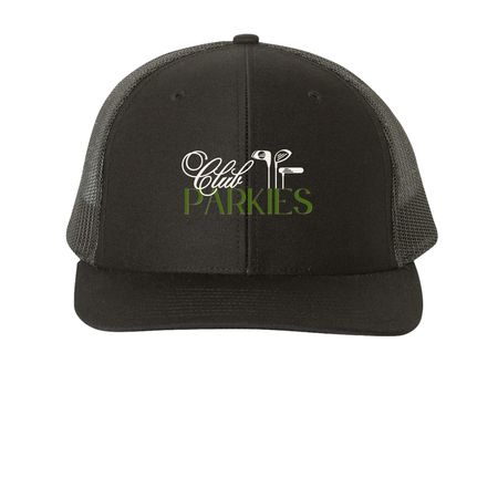 Club Parkies Hats, a Black Printed Snapback Trucker Cap