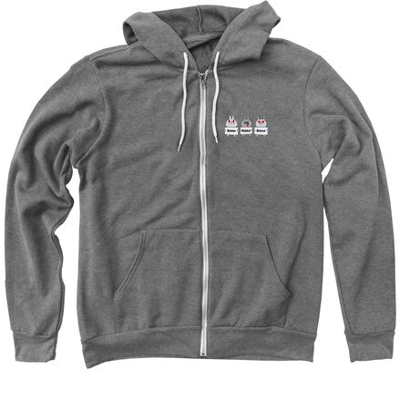 Trick or Treat Spooky - Zip Up, a Deep Heather Zip Up Hoodie