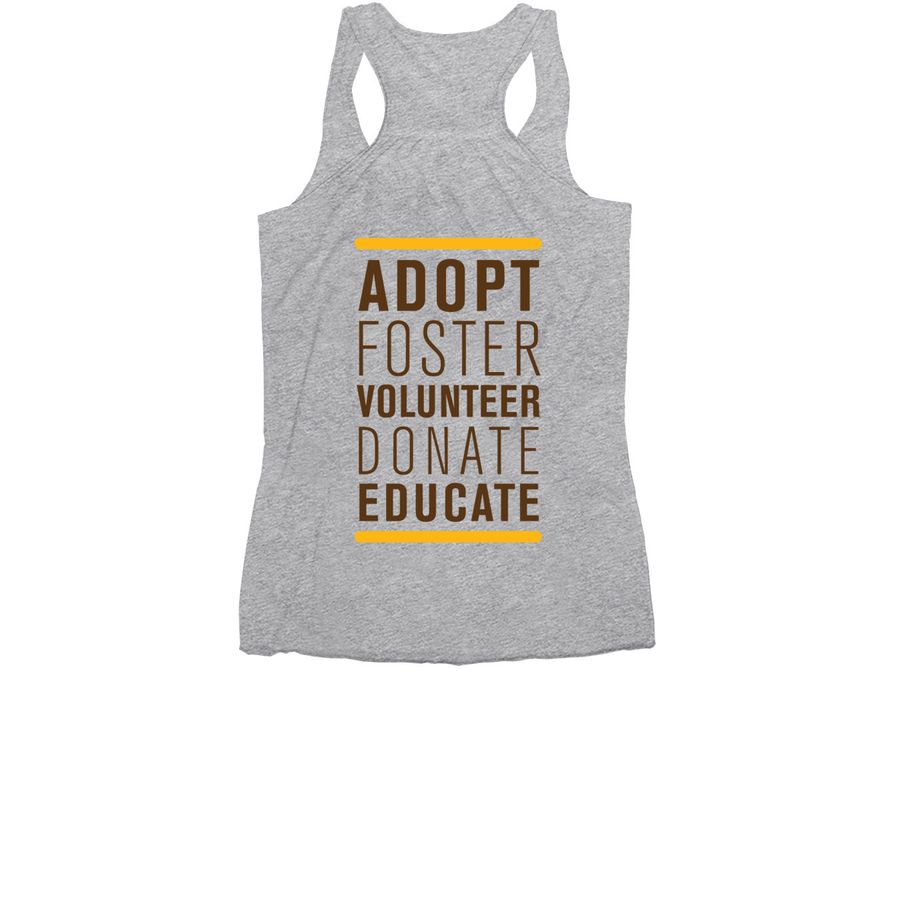 Campaign: GMSP Logo Apparel For Volunteers, a Athletic Heather Women's Racerback (back-view)