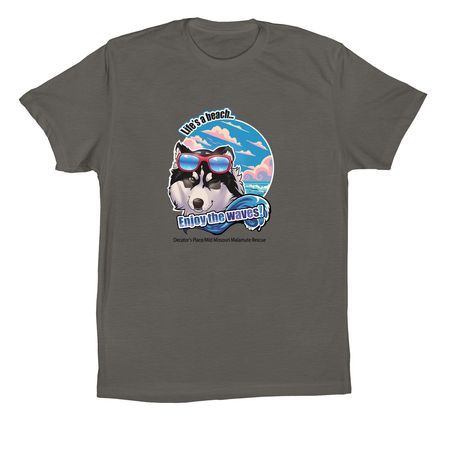 Finish our kennel building&nbsp;, a Asphalt Premium Cotton Tee