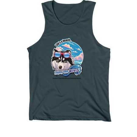 Finish our kennel building&nbsp;, a Dark Grey Premium Cotton Tank