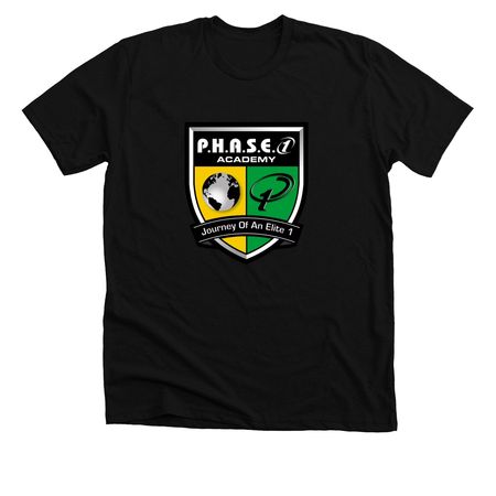 P.H.A.S.E. 1 Crest Drop, a Solid Black Blend Premium Unisex Tee