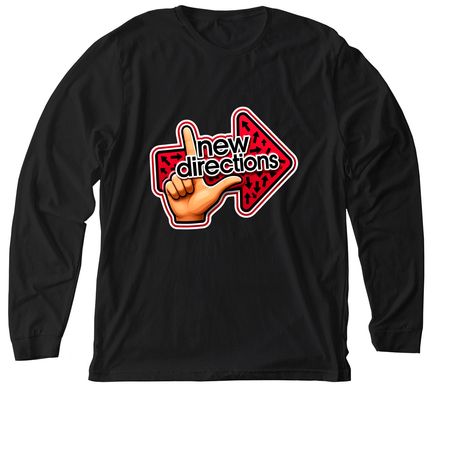 New Directions, a Solid Black Blend Premium Long Sleeve Tee