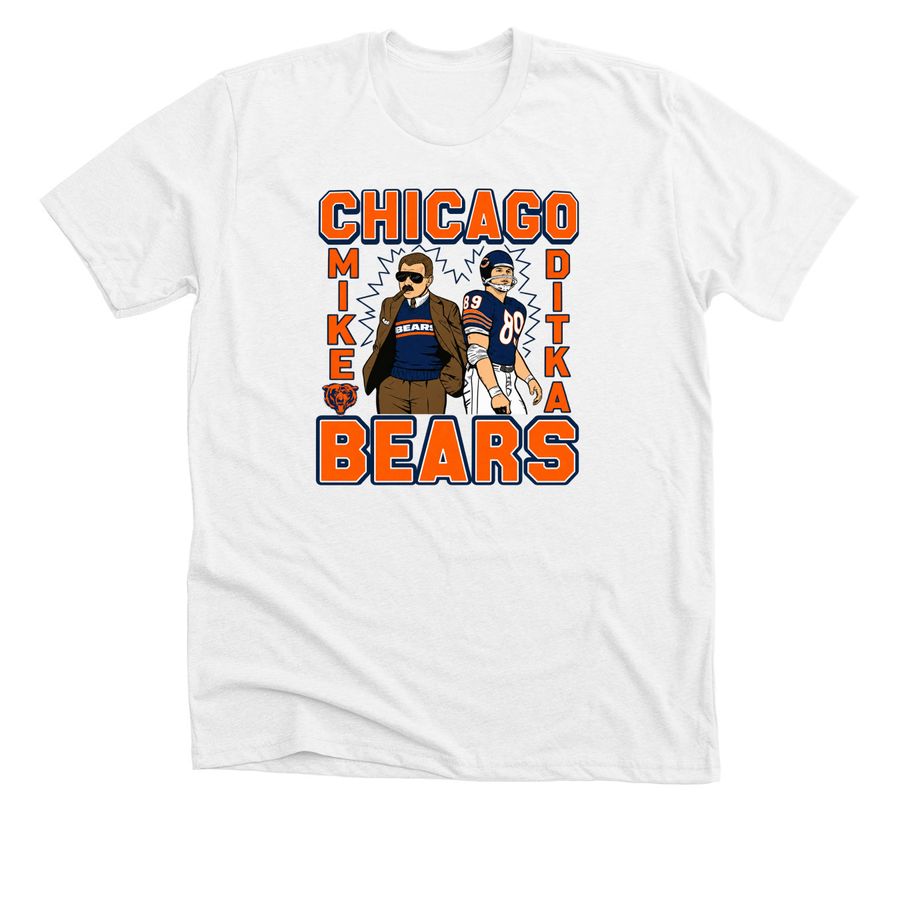 Mike Ditka Bears Champions Shirt, a Solid White Blend Premium Unisex Tee