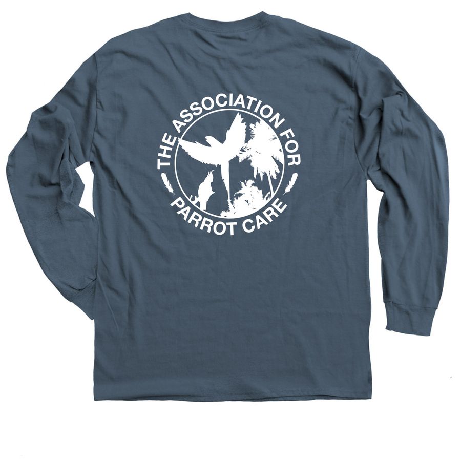 Parrot CARE Shirts, a Indigo Classic Long Sleeve Tee (back-view)
