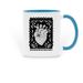 Justice does not move on it's own. We move it, a Light Blue Two-Tone Ceramic Mug