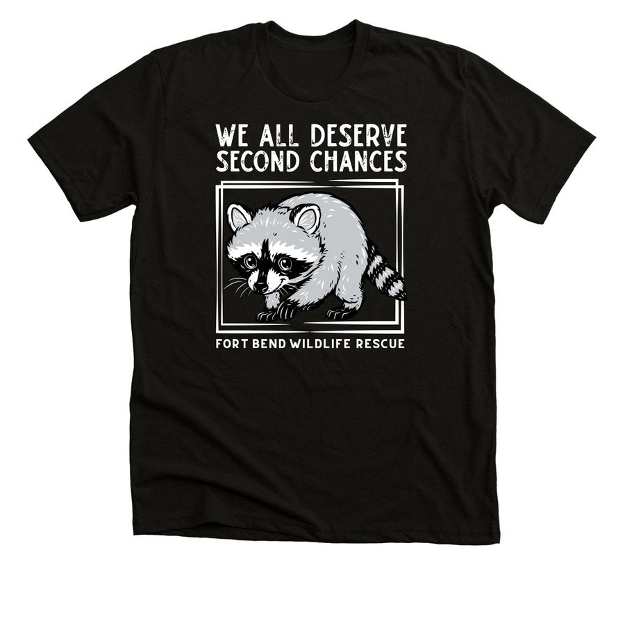 Masked Bandits Deserve Second Chances, a Black Heather Premium Unisex Tee