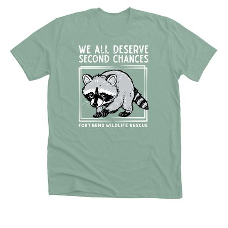Masked Bandits Deserve Second Chances, a Heather Dusty Blue Premium Unisex Tee