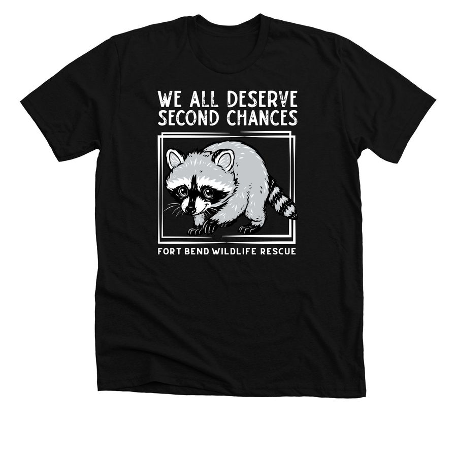 Masked Bandits Deserve Second Chances, a Solid Black Blend Premium Unisex Tee