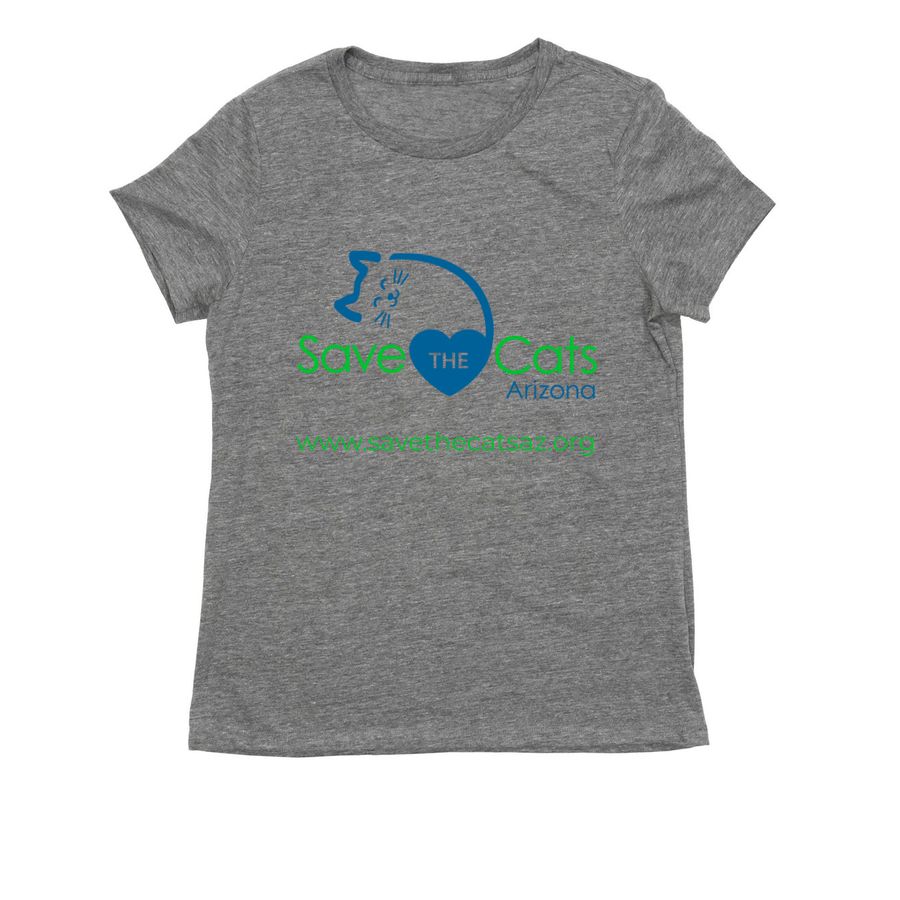 Save the Cats AZ T-Shirt Fundraiser, a Aluminum Grey Allmade Eco Triblend Women?s Tee