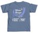 Blue Hope Relay Merch, a Blue Jean Comfort Colors Unisex Tee (back-view)
