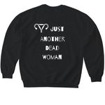 Just Another Dead Woman--JADW, a Black Softstyle Crewneck Sweatshirt (back-view)