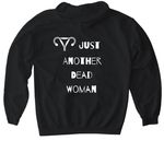 Just Another Dead Woman--JADW, a Black Gildan Softstyle Pullover Hoodie (back-view)