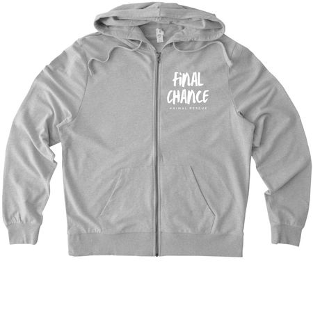 FCAR Swag to save some dogs!, a Granite Grey Heather Allmade Organic French Terry Zip Up Hoodie