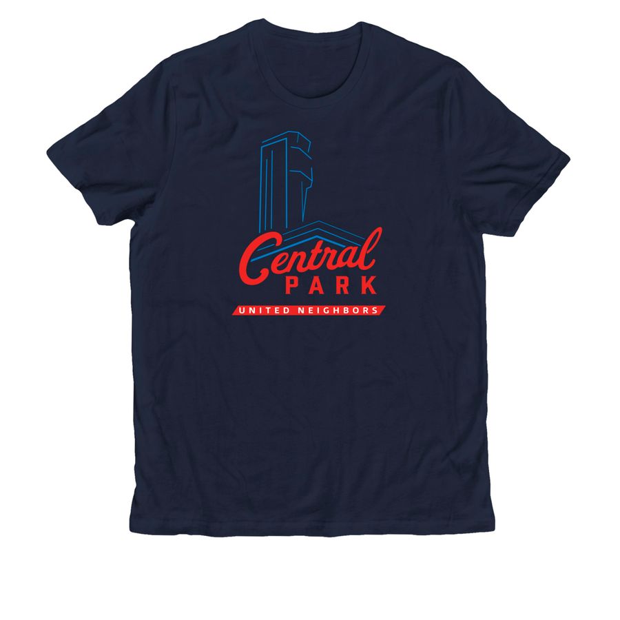 Central Park United Neighbors Eco Options, a Night Sky Navy Allmade Organic Cotton Unisex Tee