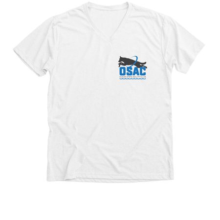 The Whale Cup, a Solid White Blend Premium V-Neck Tee