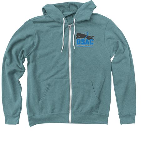 The Whale Cup, a Heather Deep Teal Zip Up Hoodie