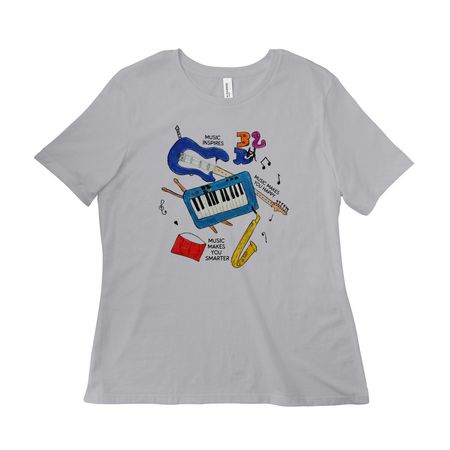 B2R 10 Year Anniversary!, a Solid Athletic Grey Women?s Relaxed Cotton Tee
