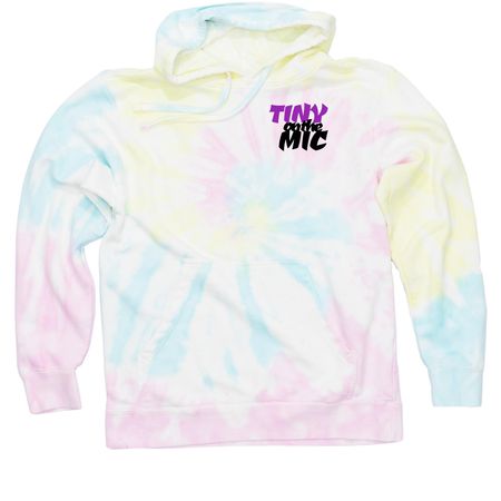T1NY_ON_THE_MIC&nbsp;, a Sunset Swirl Tie Dye Pullover Hoodie (back-view)