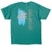 Welcome to the North Country, Teal, a Jade Dome Classic Unisex Tee (back-view)