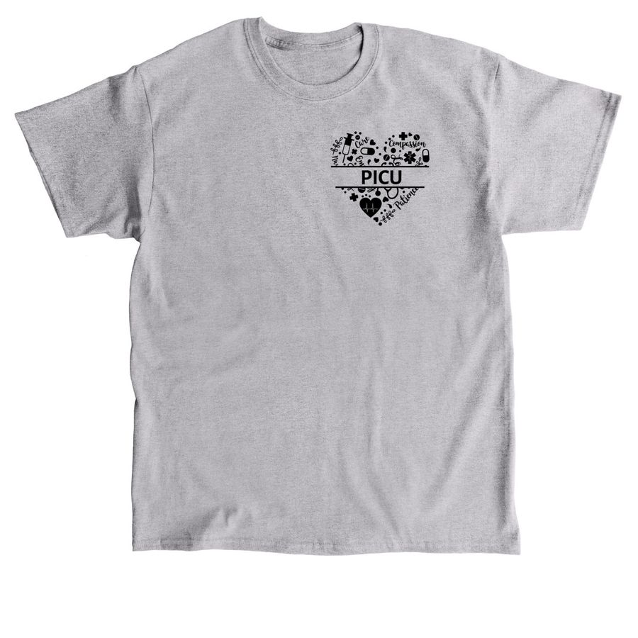 PICU Heart, a Sport Grey Classic Unisex Tee