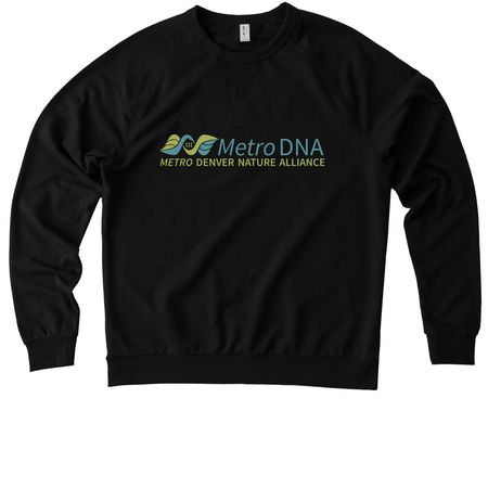Metro Denver Nature Alliance Shirt Shop, a Deep Black Allmade Organic French Terry Crewneck Sweatshirt