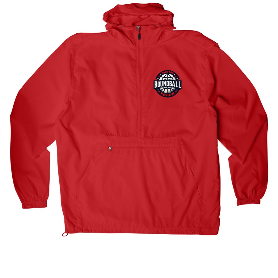 Houston Roundball Review jacket, a True Red Packable Anorak