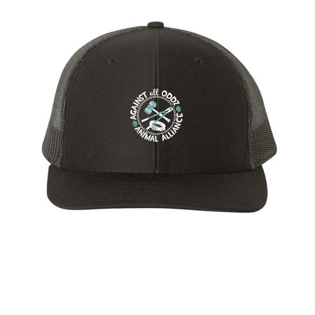 Compassionate Badass, a Black Printed Snapback Trucker Cap