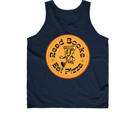 Read Books, Eat Pizza, a Navy Classic Unisex Tank Top