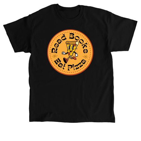 Read Books, Eat Pizza, a Black Classic Unisex Tee