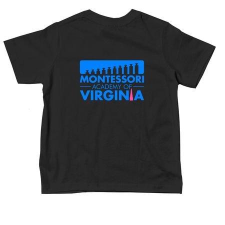 Montessori Academy of Va Toddler, a Black Toddler Tee (back-view)