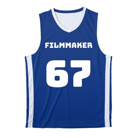 FilmMakerp6q Basketball Jersey, a True Royal/ White Reversible Basketball Jersey