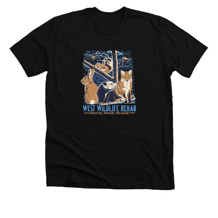 WEST logo merch- updated, a Solid Black Blend Premium Unisex Tee