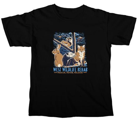 WEST logo merch- updated, a Black Comfort Colors Unisex Tee