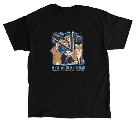 WEST logo merch- updated, a Black Classic Unisex Tee