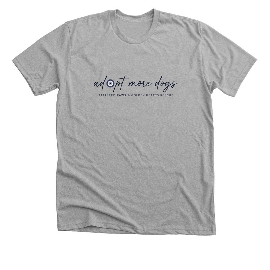 Adopt More Dogs, a Athletic Heather Premium Unisex Tee