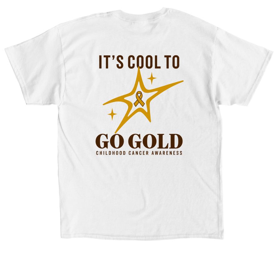 It's Cool to Go Gold! Fight 4 Smiles 2026, a White Classic Unisex Tee (back-view)