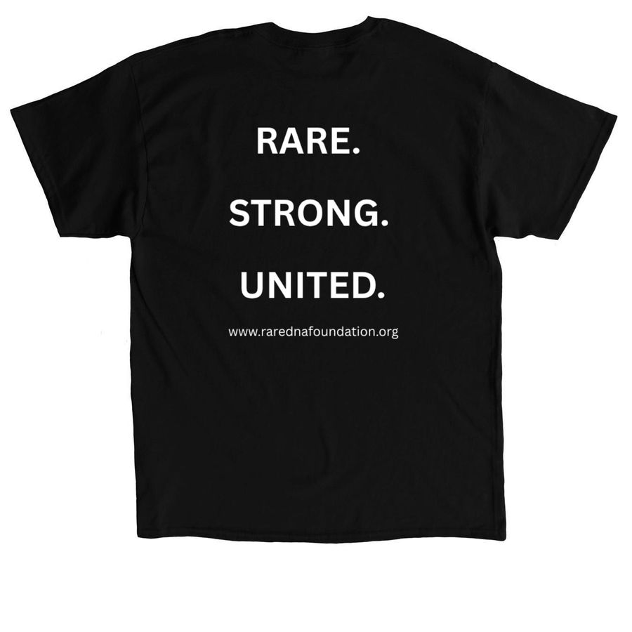 RareDNA Foundation Fundraiser, a Black Classic Unisex Tee (back-view)
