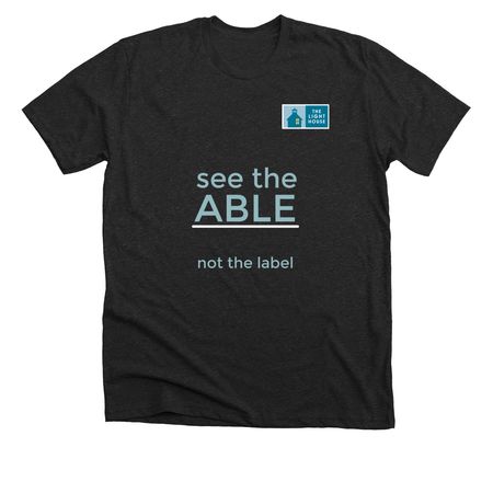 See the able., a Dark Grey Heather Premium Unisex Tee