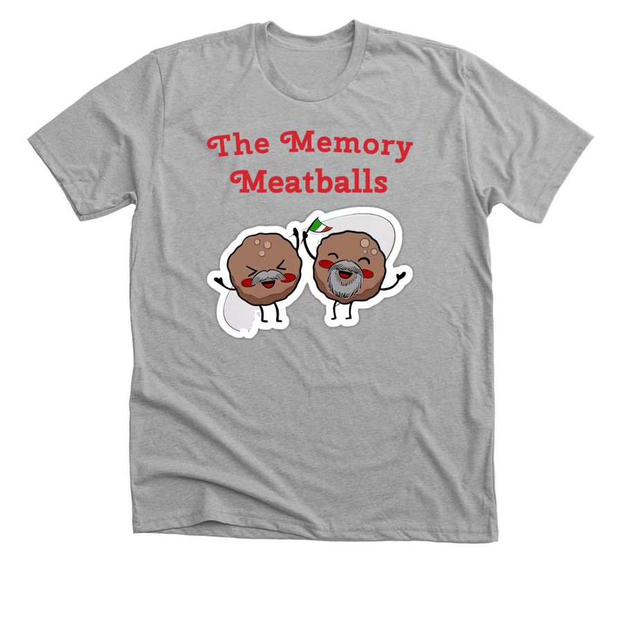 The Memory Meatballs, a Athletic Heather Premium Unisex Tee