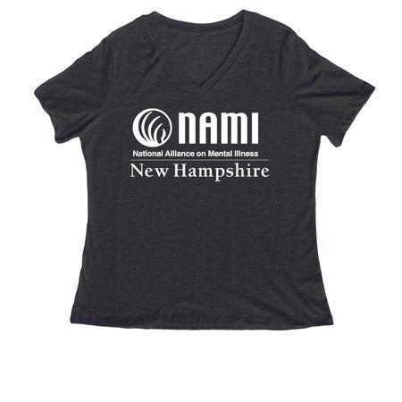 NAMI NH Shirts and Sweatshirts, a Dark Grey Heather Women's Relaxed V-Neck Tee