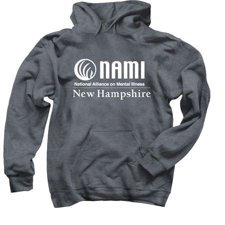 NAMI NH Shirts and Sweatshirts, a Dark Heather Pullover Hoodie