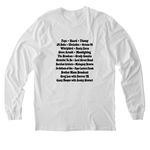 &nbsp;2026 Artist Tee, a Bright White Allmade Organic Cotton Long Sleeve Tee (back-view)